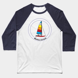 Hobie 14 Catamaran Sailboat Baseball T-Shirt